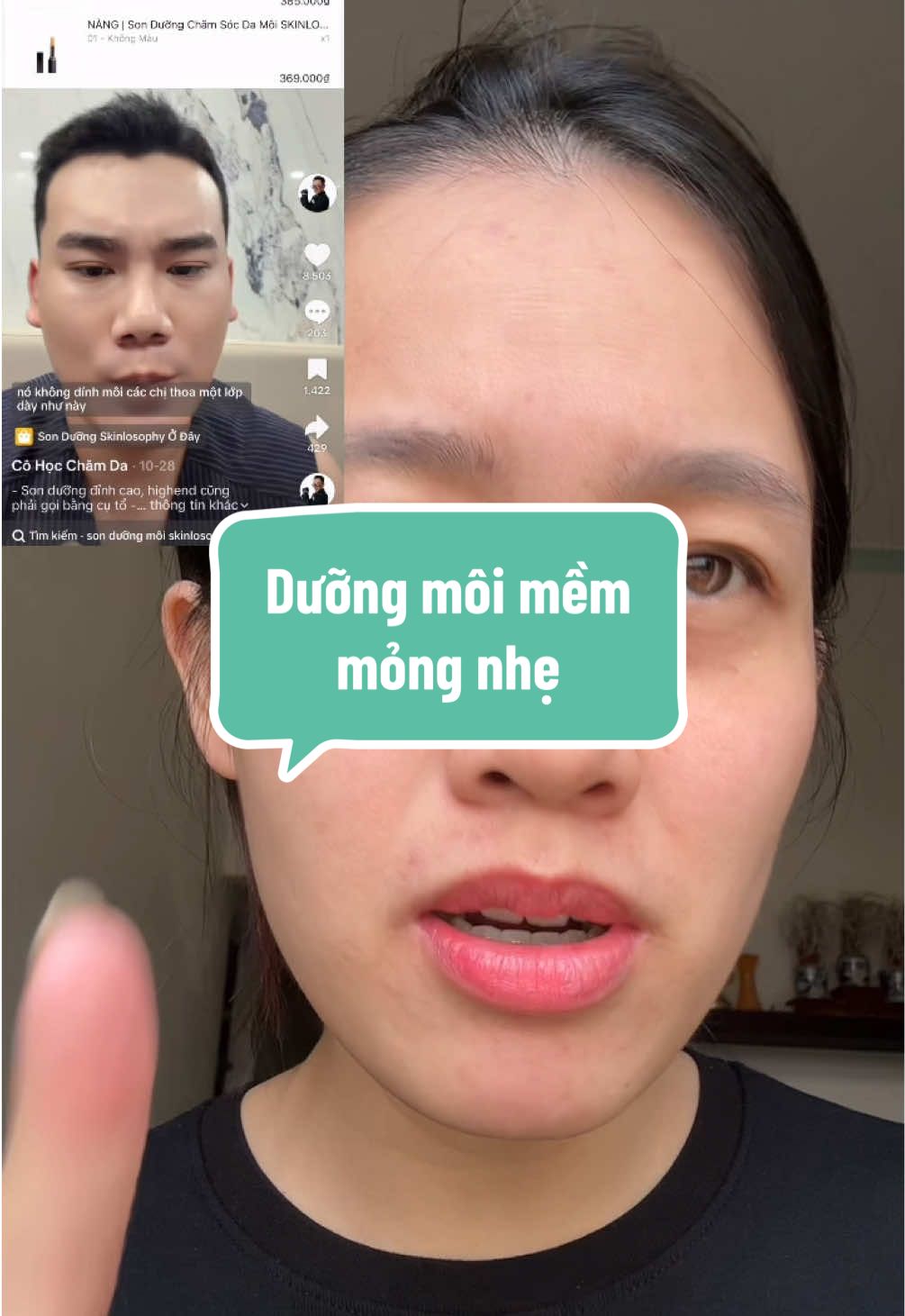 Cô review là 1 chuyện còn mình dùng lại là chuyện khác,nhưng nó mềm,mỏng,xịn thật nha mấy bà môi khô,mừi một đỉm đó #duongmoi #sonduongmoi #sonduong #skincare #xuhuong 