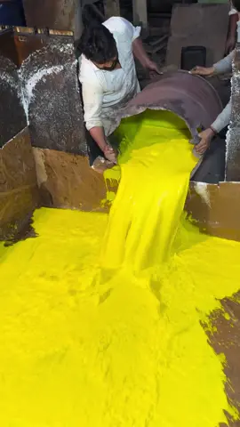 How Yellow Foam Is Made Manually | Inside the Handmade Foam Manufacturing Process😱 #foam #technology #factory  