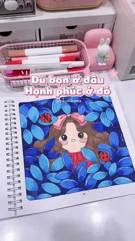 Dù bạn ở đâu-Hạnh phúc ở đó🌱 #sachtomau #dubanodauhanhphucodo #tomauchualanh #coloring #coloringbook 