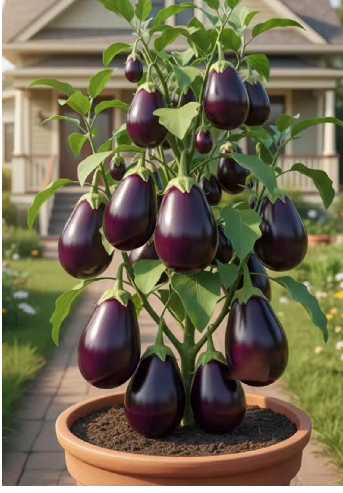 Great idea for growing eggplant using bananas and eggs to produce more fruit in a short time #gardening #plantsoftiktok #fruittree #growwithme #usa