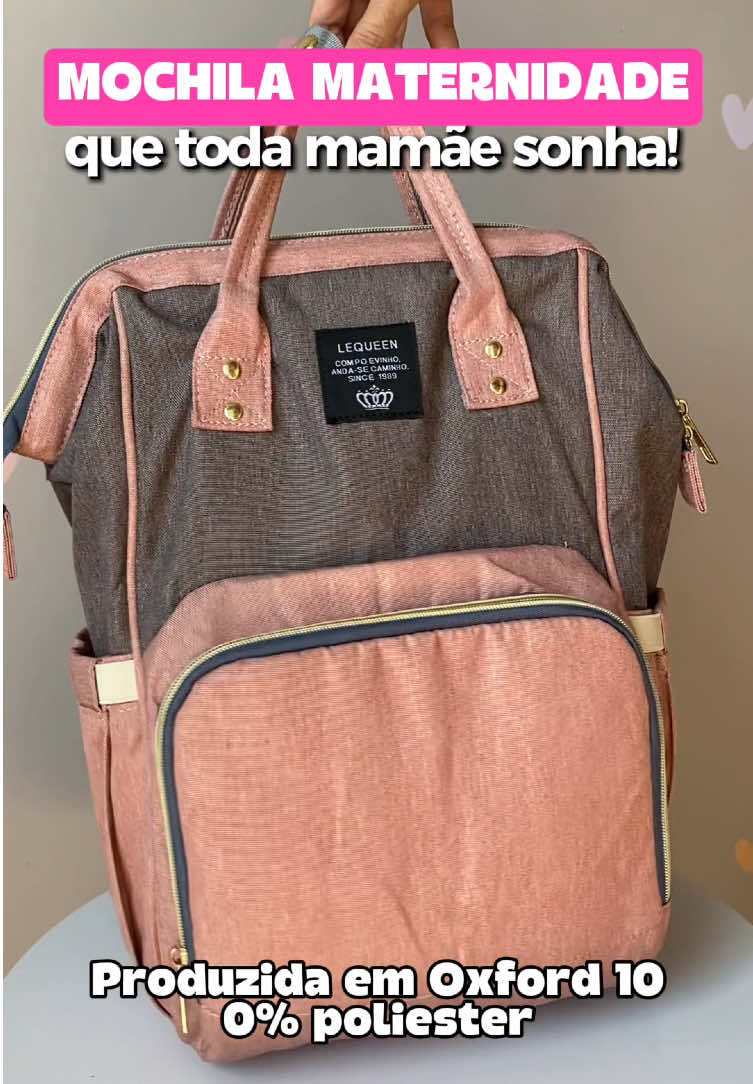 Mochila maternidade Lequeen #bolsamaternidade #maternidade ##maedemenina #maedeprimeiraviagem #enxovaldebebe 
