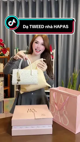 BST TWEED HAPAS đẹp dã man luôn ạ🥰#lisacaoreview #túi #tuicaocap #hapas #viralvideo 
