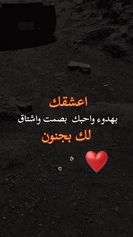 اعشقك بهدوء واحبك بصمت واشتاق لك بجنون 