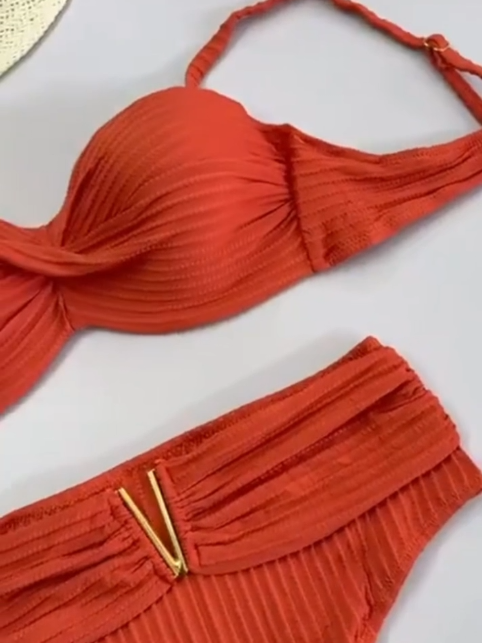 Biquíni Texturizado Canelado com Bojo e Cintura Alta – Moda Praia Verão #biquini #biquinitexturizado #biquinicinturaalta #biquinicanelado #biquininotiktok 