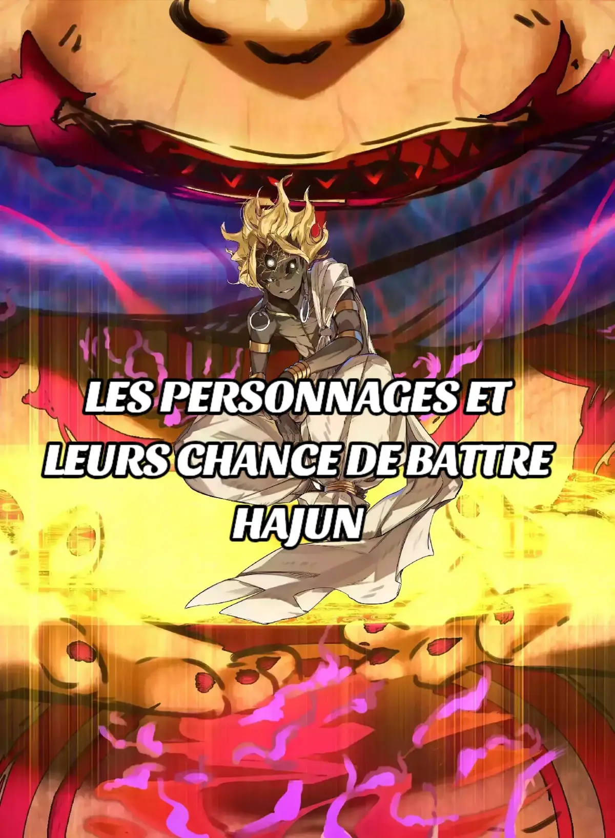 Hajun n’est pas un simple personnage de fiction. Il n’appartient pas à un univers, ni même à un multivers. Hajun est un concept incarné, une entité qui existe au-delà de la réalité, de la logique et de la causalité. Là où d’autres personnages manipulent l’énergie, la matière ou même le temps et l’espace, Hajun transcende toutes ces notions. Sa simple existence efface, absorbe ou corrompt tout ce qui n’est pas lui. Contrairement à Goku, Saitama, Anos ou même Zeno, Hajun ne se bat pas selon les règles d’un monde ou d’un scénario. Il réécrit les lois elles-mêmes, et sa puissance est telle que même les êtres les plus puissants de tous les univers – qu’il s’agisse d’animés, de mangas ou de comics – ne peuvent espérer faire plus que 10 % de dégâts conceptuels, et encore, seulement dans les hypothèses les plus favorables. Hajun est une force chaotique et absolue. Il n’a ni faiblesse connue, ni limite. Là où d’autres personnages utilisent la force brute, le Haki, la magie, ou même l’omnipotence cosmique, Hajun ne se confronte jamais directement à ses adversaires. Son pouvoir est passif et total : il existe, et son existence seule annihile les opposants. Il n’y a pas de combat dans le sens classique du terme, car toute tentative de le défier est instantanément réduite à néant par sa nature même.#mangaedit #hajun #fyp #vsedit 