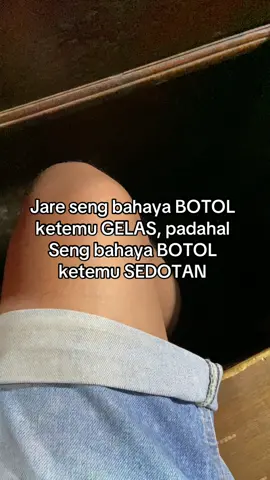 Nek gelas ketemu sedotan mosok bahaya