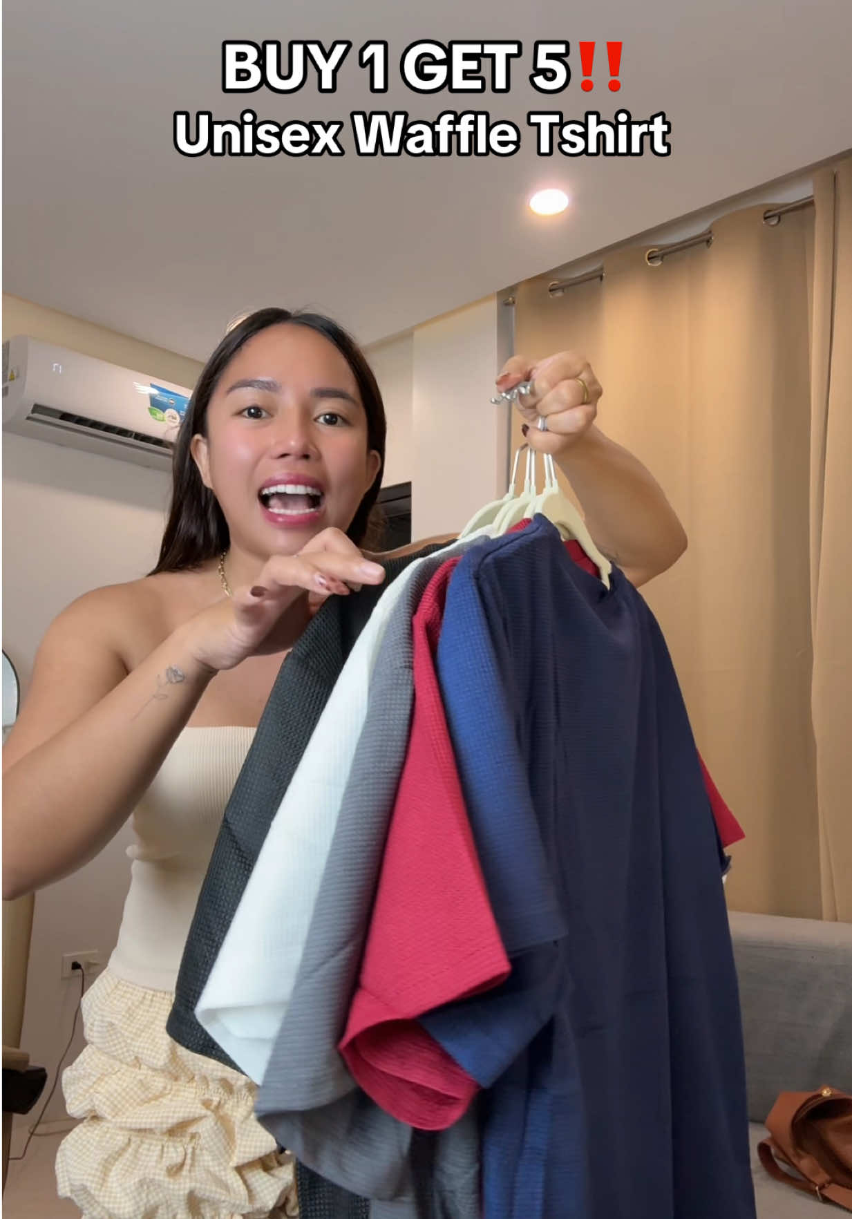 Grabe sulit talaga pera mo dito! 5 ba naman dadating 😳 #waffletshirt #tshirt #tshirts #waffletshirtformen #tshirtformen 