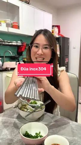 Đũa inox 304 gắp phát nào dính phát đo #duainox304 #duainoxchongtruot #duainox304chongtruot #giadung #nhatgiadung 