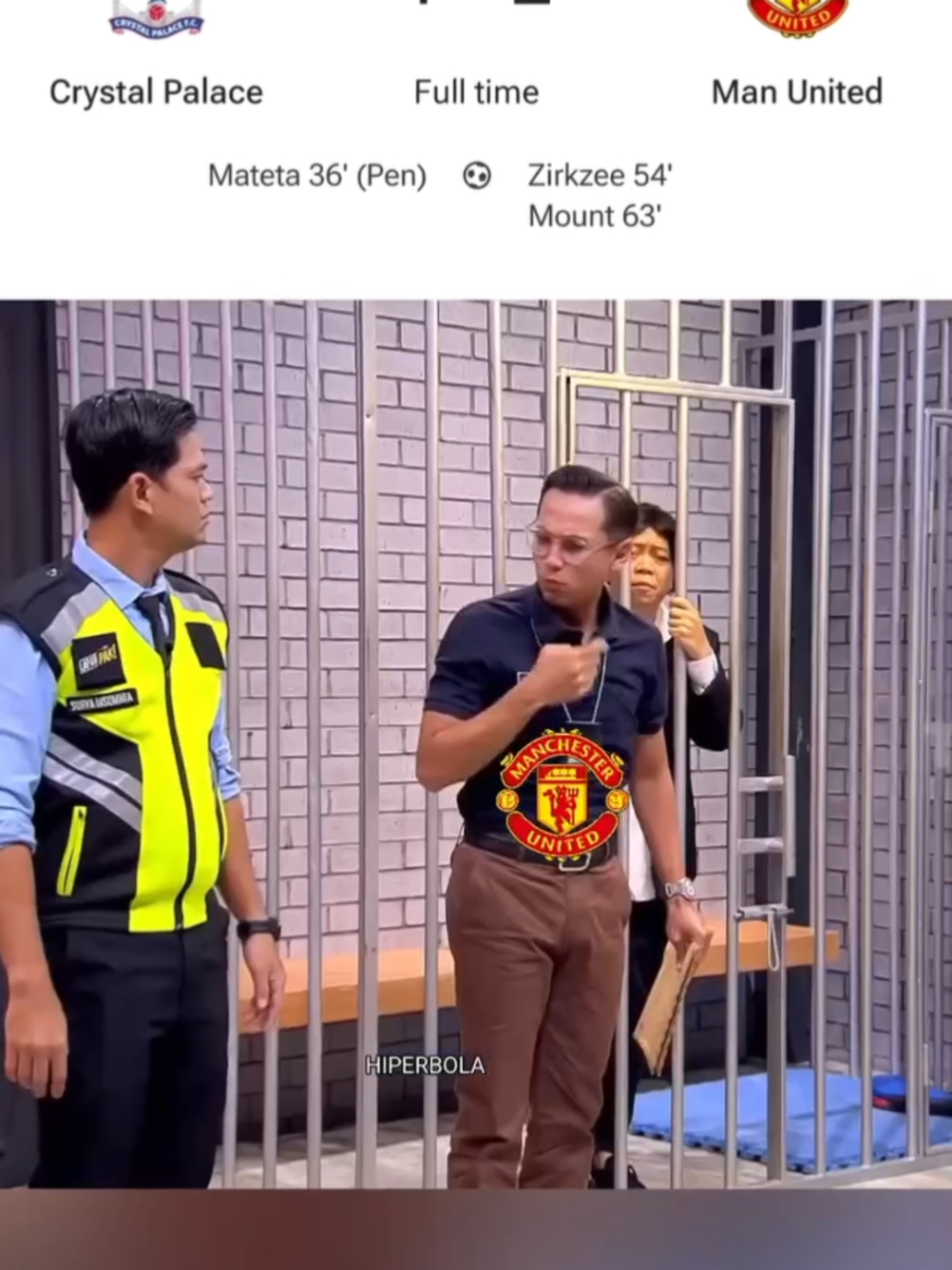 Crystal Palace gagal menang🤭 sempat tertinggal 1-0 King Emyu comeback menjadi 1-2🔥 sc 📹 : ig hiperbol4 #PremierLeague #crystalpalace #manchesterunited #muvscrystalpalace #fyp 