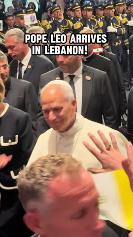 The Pope has arrived in Lebanon. Crowds are filling the airport, joined by the President, officials, and Maronite Patriarch Rahi. Traditional dances, children, and families are welcoming him with joy. #PopeLeo #PopeInLebanon #LebanonWelcomesThePope #HistoricVisit #Lebanon    .