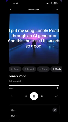 Lonely Road on all streaming platforms #Ai #aigenerated #aigeneratedsongs #fyp 