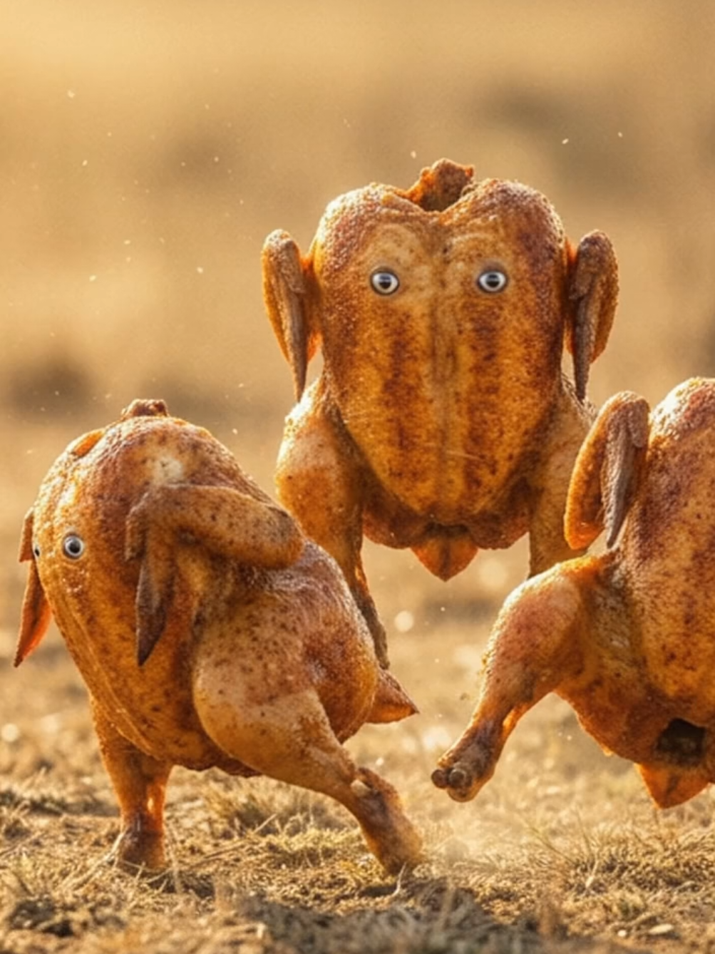 Die wilden Brathähnchen sind zurück 😂🍗 #lustigevideos #ai #hähnchen 