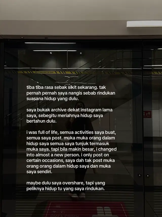 tak rindu suasana yang dulu, tapi nak hidup macam dulu. faham kan haha