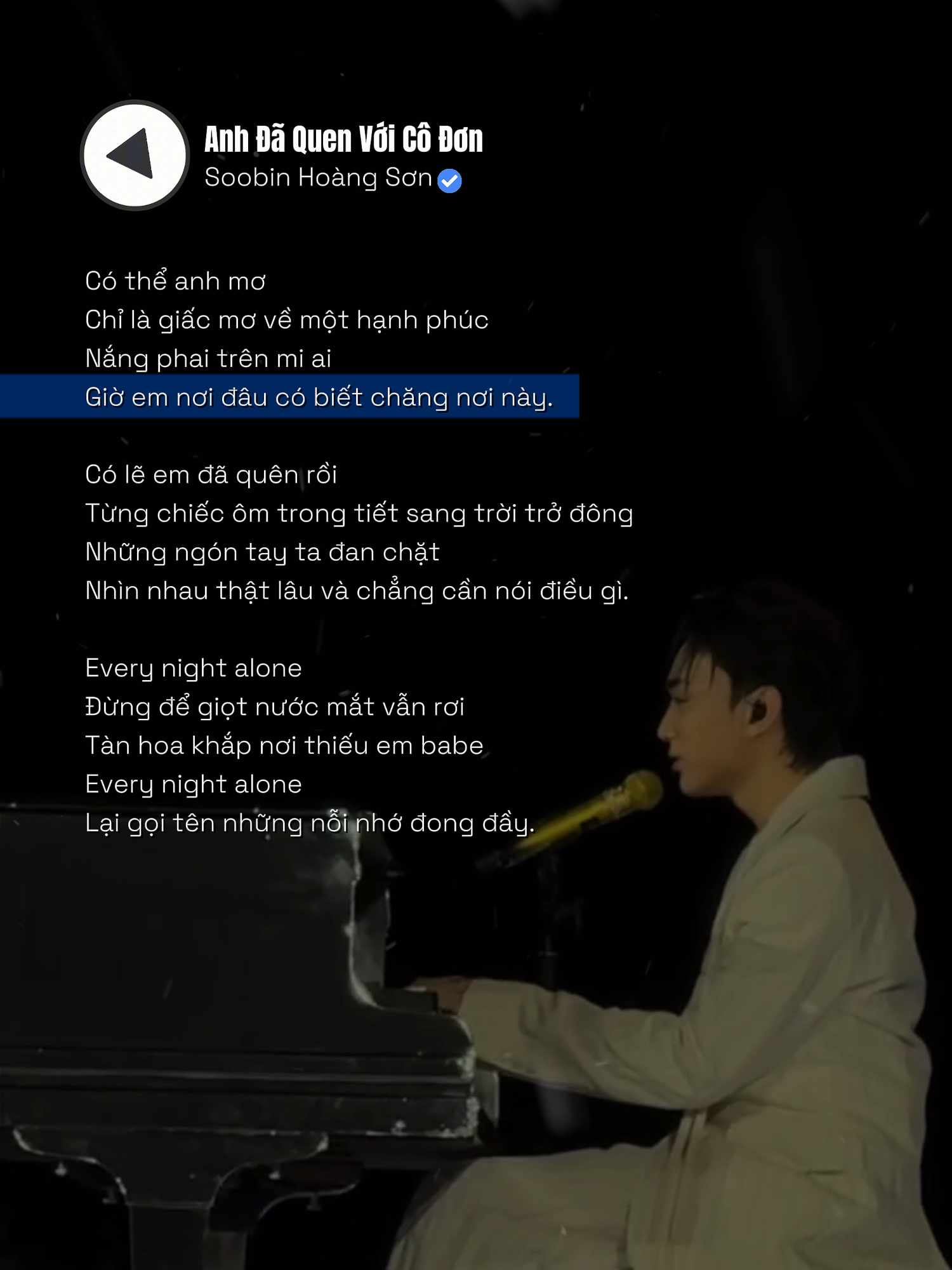 Anh Đã Quen Với Cô Đơn // SOOBIN #anhdaquenvoicodon #soobinhoangson #fyp  #nhachaymoingay #xh