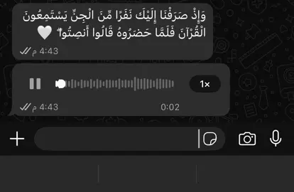 وَإِذْ صَرَفْنَا إِلَيْكَ نَفَرًا مِّنَ الْجِنِّ يَسْتَمِعُونَ الْقُرْآنَ فَلَمَّا حَضَرُوهُ قَالُوا أَنصِتُوا ۖ 🤍 —————————- سوره_الأحقاف الآيه 29 القارئ ريان #quran_alkarim #قران_كريم #quran #خشوع #foryou 