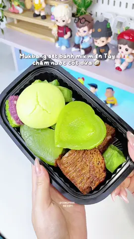 mukbang set bánh mix miền Tây chấm nước cốt dừa 🥥 #banhmientay #ancungtiktok #mukbang #foodtiktok #reviewfood 