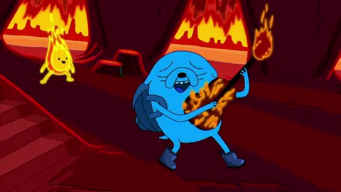 Not in front of her dad Jake 💀 #AdventureTime #Jake #FlamePrincess #CartoonNetwork