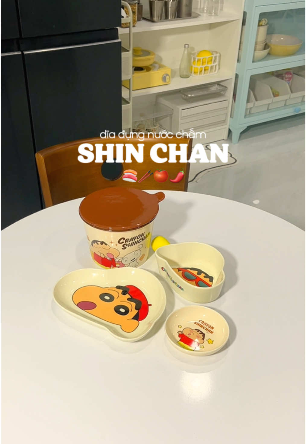 đáng iu thiệt sự 🍚🥢#diadungnuoccham #unboxing #shinchan #cute #muataitiktok 