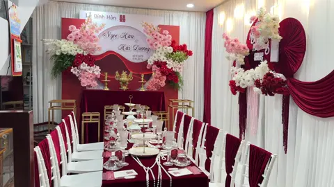 Gia tiên tone đỏ cho ngày Đính Hôn #DecorPhướcThịnh #trangtrigiatien #đámcướimiềntây #hottrend 
