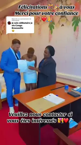 Réponse à @Chancelvie ❤️Agence~matrimoniale~d’Afrique❤️ #rencontreamoureuse #celibataire #groupe 🌏🇨🇩🇹🇬🇬🇦🇧🇫🇨🇲🇨🇬🇸🇳🇮🇪🇳🇬🇨🇫🇷🇴 Veuillez nous contacter si vous êtes intéressés 👩‍❤️‍👨🇷🇴💍