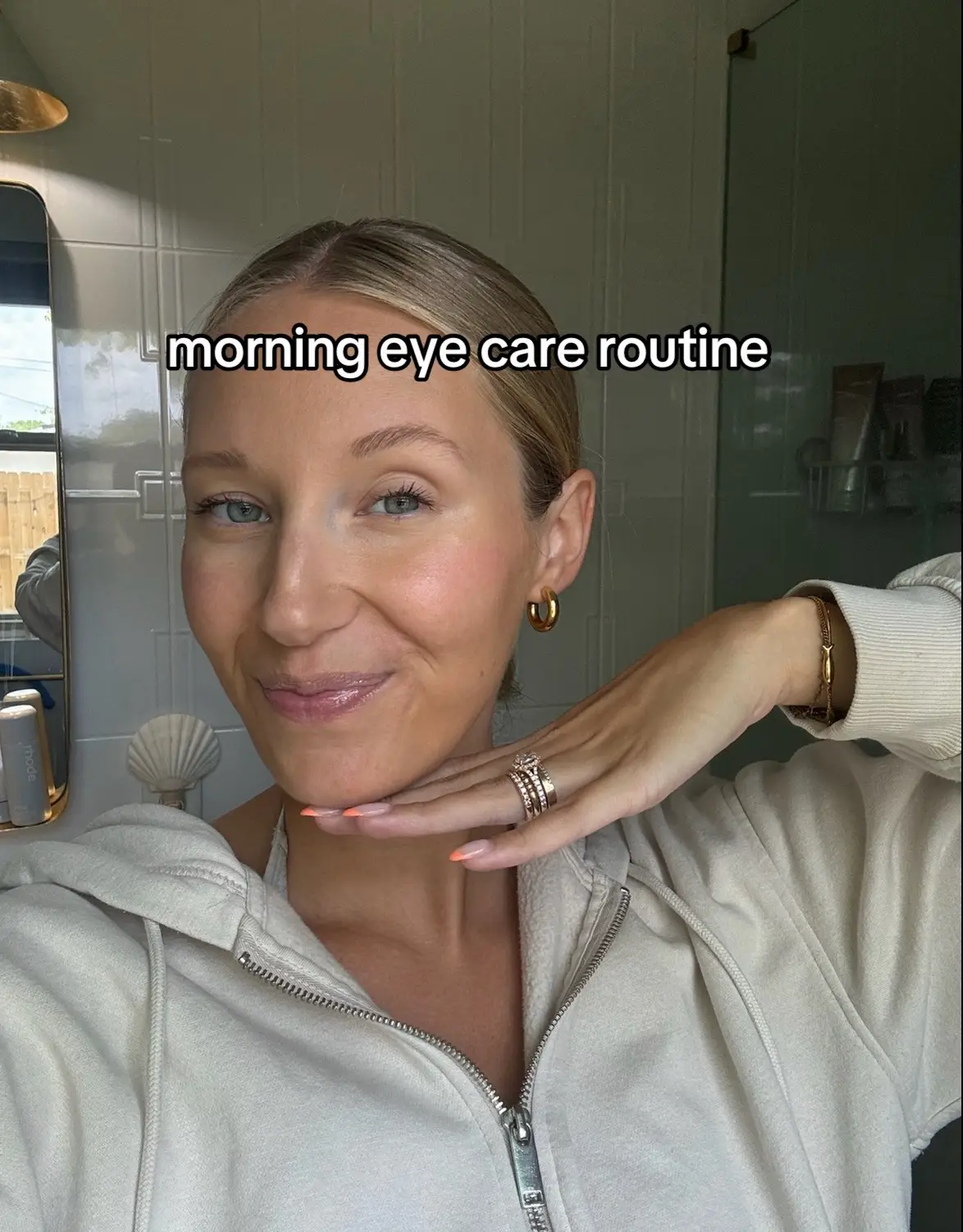 the morning eye are routine you’ll want to copy #eyecare #morningroutine #eyehealth #eyes #eyecream 