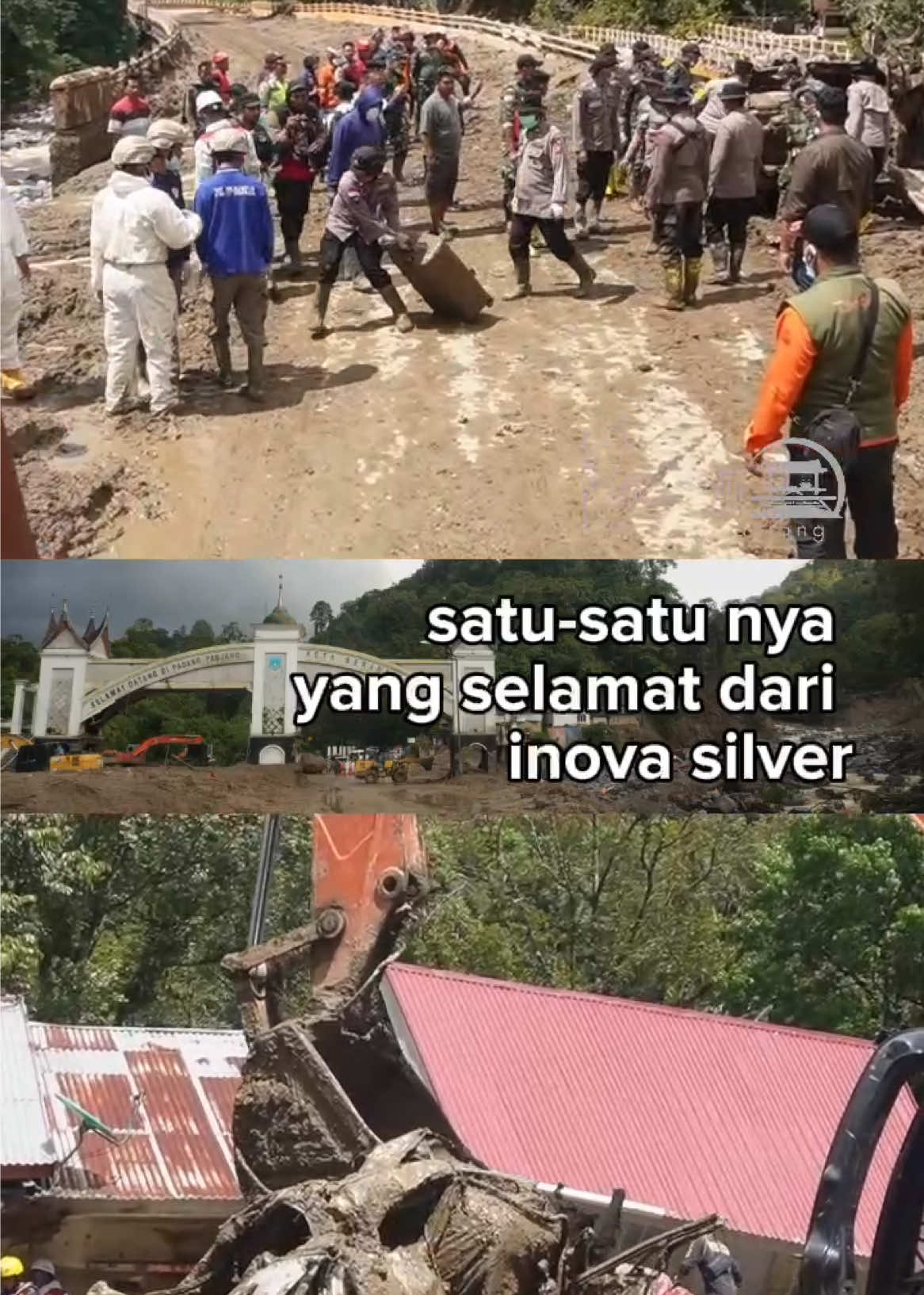 Satu-satunya yang selamat dari inova silver #padangpanjangviral #galodopadangpanjang #evakuasikorbanbanjirpadangpanjang #kondisijembatankembarpadangpanjang #koperdiinovasilver 