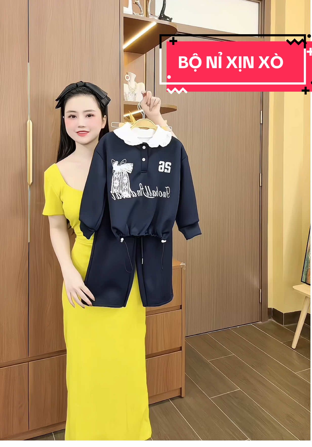 Bộ nỉ hot hit xinh xỉu , xịn xò quá các mẹ ơi #boni #bohot #thoitrangtreem #viral #maccungthuy 