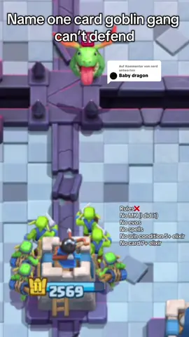 Antwort auf @nerd #clashroyal #videogame #goblingang #defend 