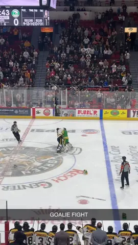 GOALIE FIGHT🏒👊 #USHL #Hockey #Goaliefight #GoGamblers #Greenbay 