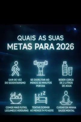 JÁ ESTABELECEU, SUAS MENTAS DE 2026?#2026 #metas #reflexão #mentepositive🧠 #aprendizado @MENTE♦️POSITIVE @MENTE♦️POSITIVE @MENTE♦️POSITIVE 