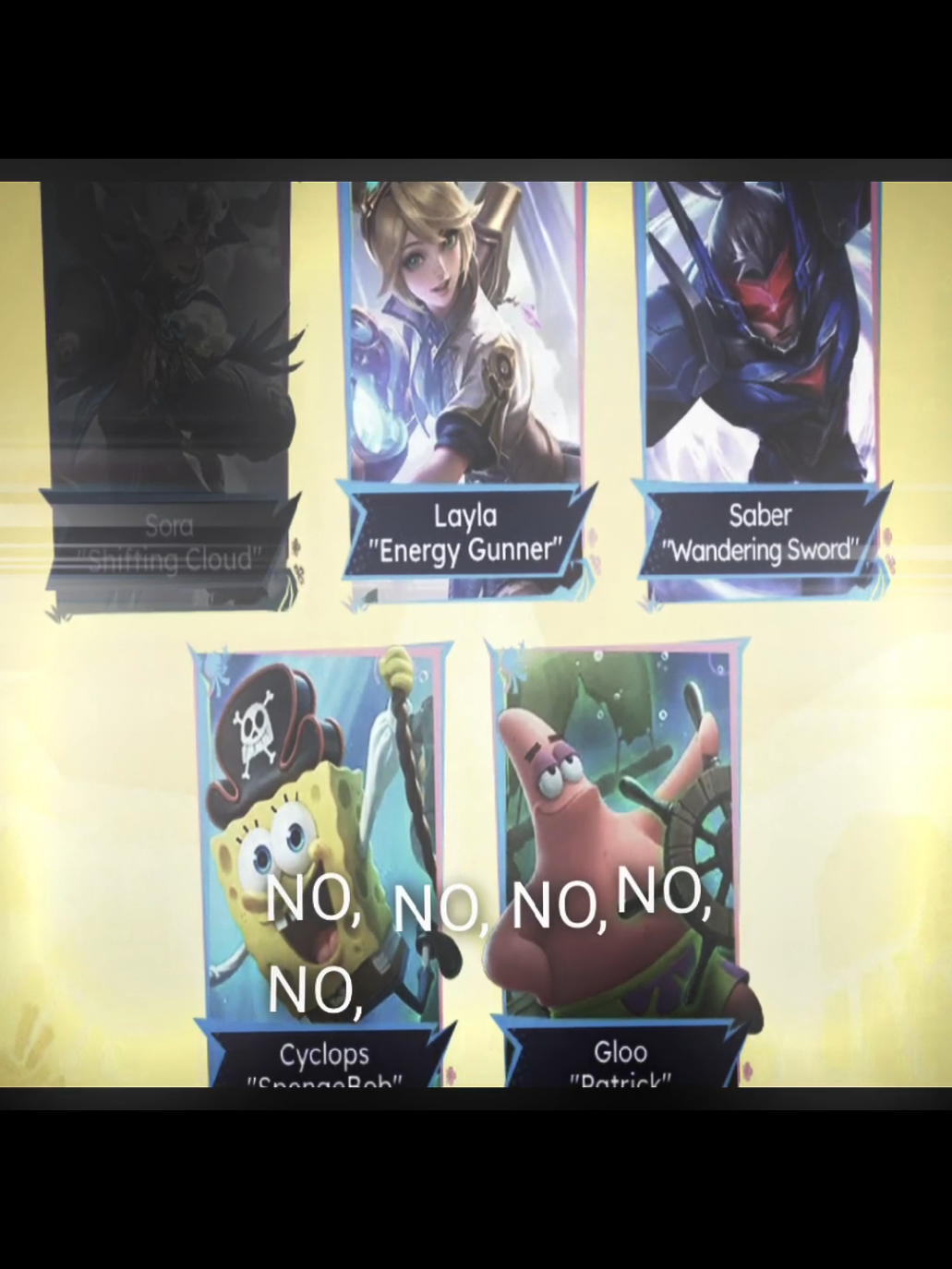 akhirnya dapat kartu sora dan emot ketawa Spongebob#emotmlbb#MLBBXSpongeBob #MLBBFriendFest #MLBB#fypdongggggggggシ 