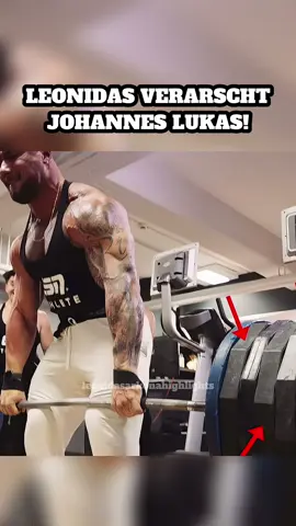 Leonidas täuscht Johannes mit Fake Weights! 😂😳 #leonidasarkona #motivation #johannesluckas 