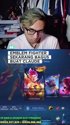 Claude emblem fighter, emblem fighter bagus buat mm dimeta sekarang ✍🏻✍🏻✍🏻#MLBBXSpongeBob #MLBBFriendFest #MLBB #branz