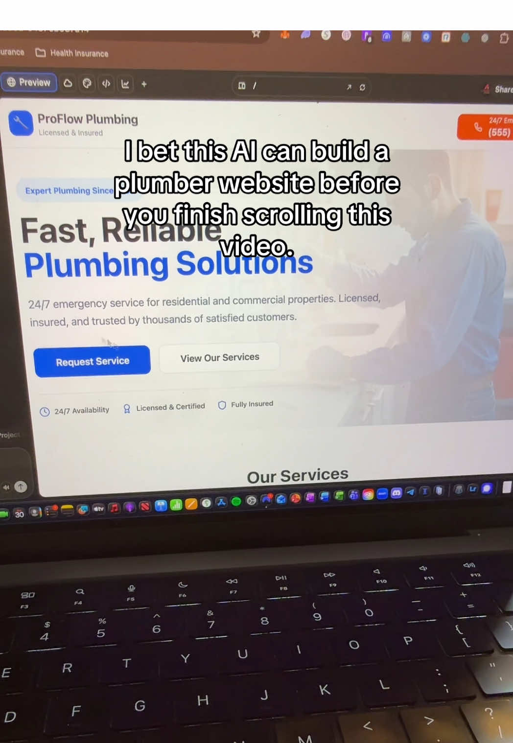I bet this AI can build a plumber website before you finish scrolling this video. If you sell to local businesses, save this. This is your new side hustle.