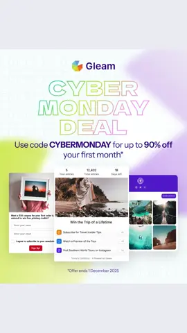 ⚡ Cyber Monday Deal. Up to 90% off your first month. 50% off yearly plans. Ends 1 December. Comment CYBER for the link. #CyberMonday #SaaSDeal