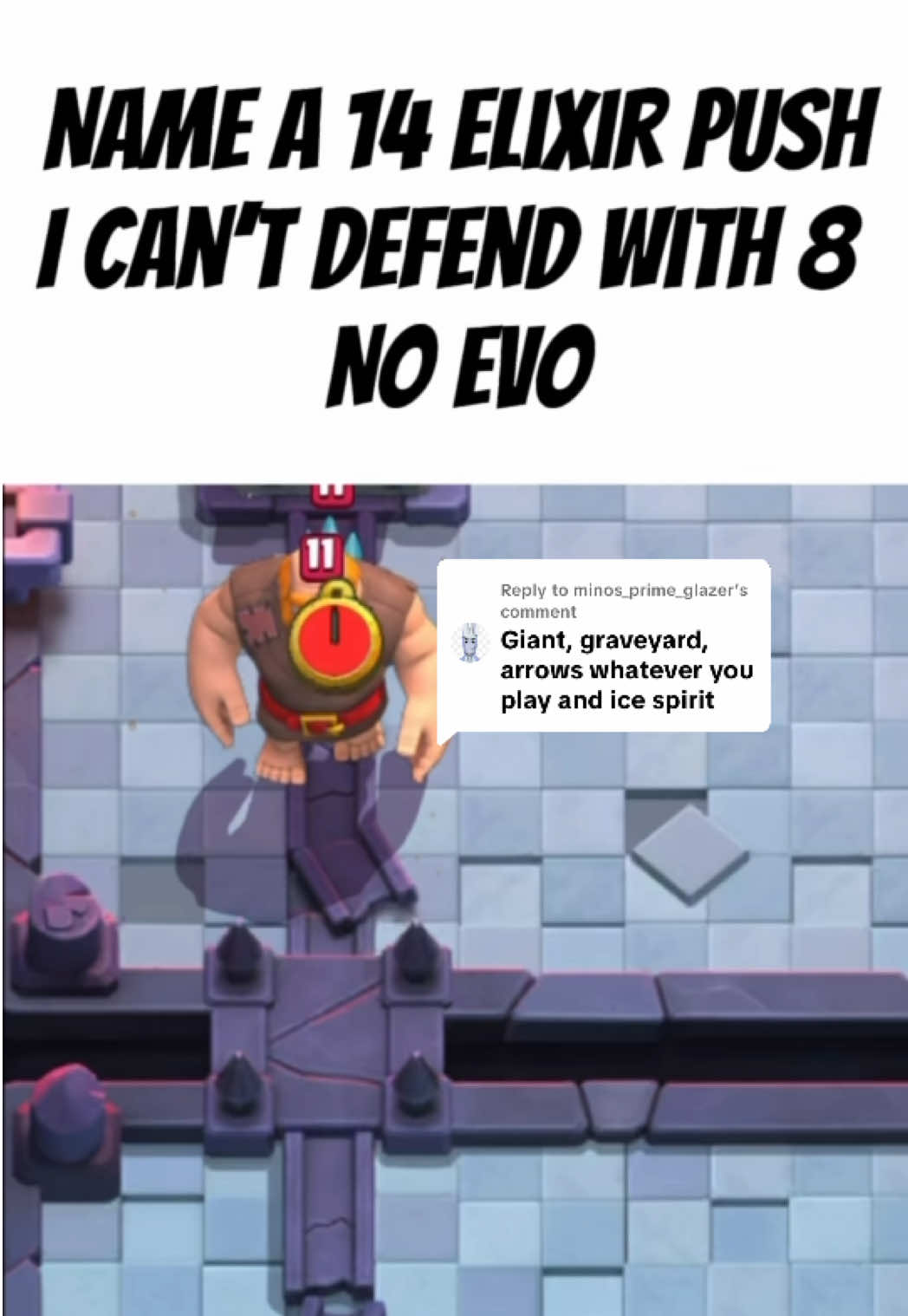 Replying to @minos_prime_glazer Nice try. What should the next challenge be?  #ClashRoyale #fyp #CapCut #Clash #jynxzi 