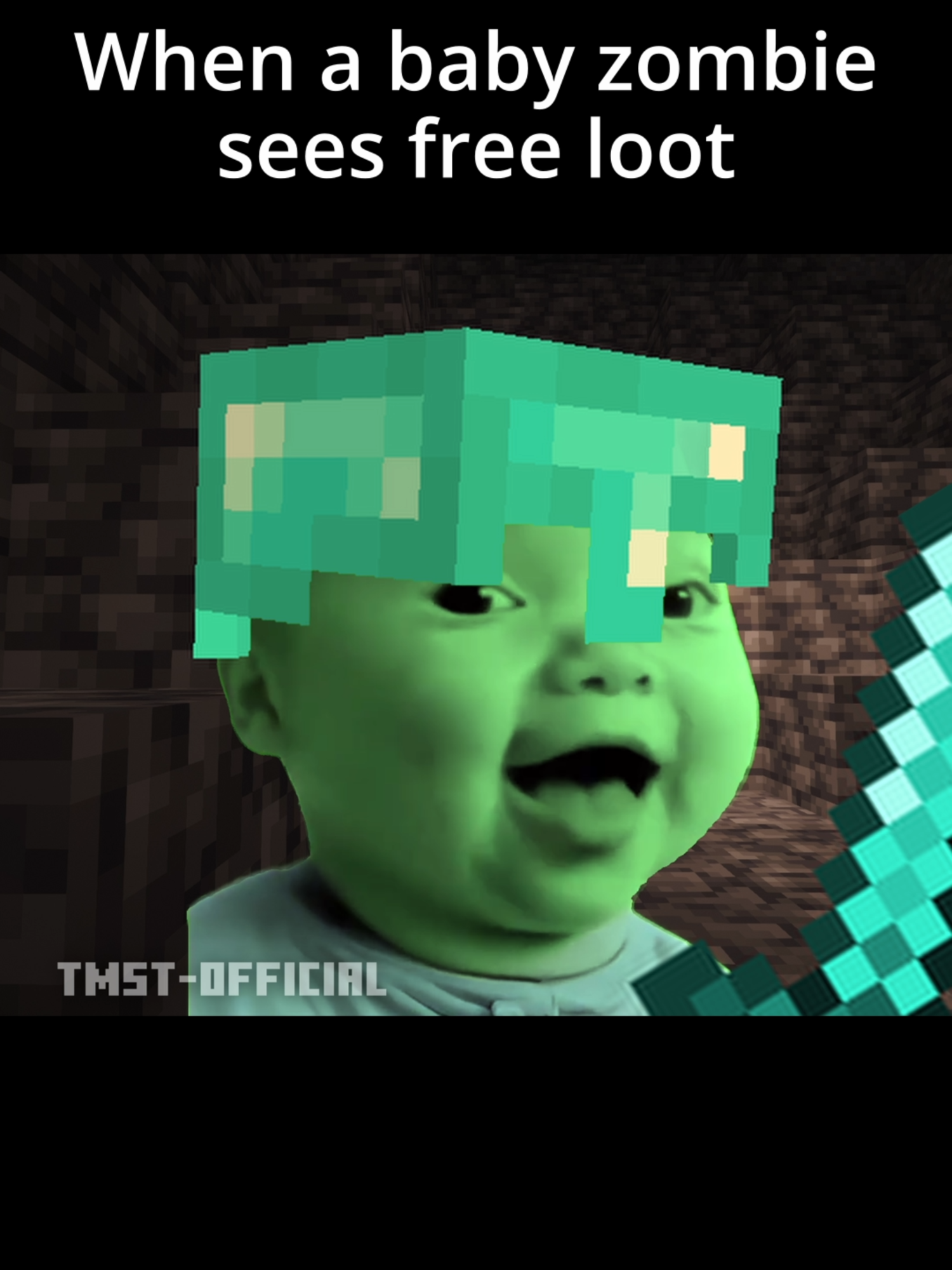 I Got Robbed by a Baby Zombie 💀#gaming #minecraftmemes #Minecraft #funnymoments #fyp