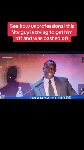 See how unprofessional this Ntv guy is trying to get him off and was bashed off— Ntv should learn now #ugandadecides2026 #presidentialdebate #ntvuganda #kampala_tiktokers #ugandanstiktok 