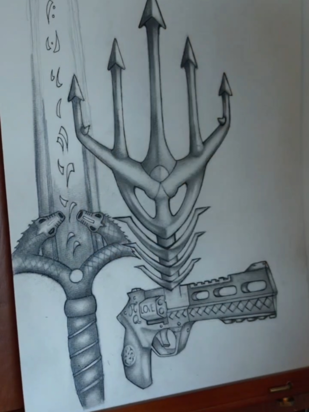 A Doodle A Day 10 🦸 DC Comics ⭐ Drawing AQUAMAN'S TRIDENT 🔱 HARLEY QUINN'S GUN 🔫 and WONDER WOMAN'S SWORD 🗡️ To JAY-Z 🎶 LUCIFER?? 🤔 #fyp #dc #artwork #sketch #wonderwoman 