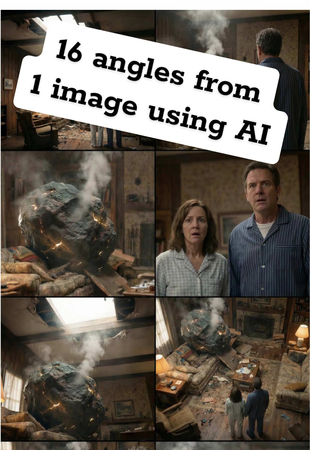 Stop prompting for consistency. Create your own coverage. I turned 1 photo into 16 cinema-quality angles using Nano Banana Pro. This solves the biggest problem in Al video right now: character consistency. This will only work with the right prompt, I put the full step-by-step breakdown in a free doc.  Comment 'ANGLES' and I'll send it to you! You can use this workflow for your Al film, Al ads or your Al content creation. Stop wondering will Al take my job and start learning how to use the tools! DM for consulting inquiries  #aivideo #editortok #filmmaking #postproduction #generativeai 