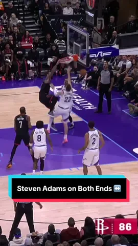 Steven Adams has a nasty poster denial on one end, then a poster of his own on the other end‼️ #NBA #basketball #StevenAdams #poster 