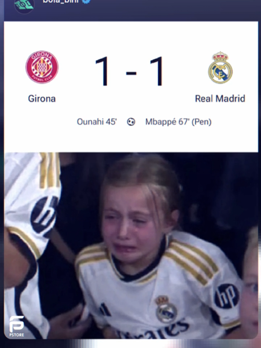 dapat poin aja dibantu penalti girona 1-1 real madrid  goal penalti mbappe gagal ngegusur barcelona la liga malam ini