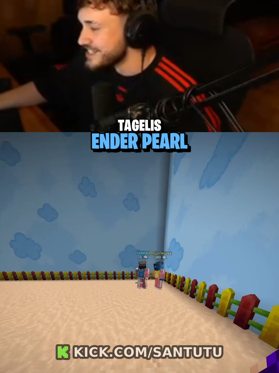 Ender peeeeeearl #kick #santutu #squidcraft #tagelis