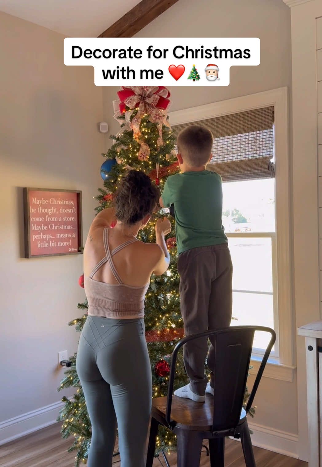 Surprisingly, the tree is still standing! 😂👏 #MomsofTikTok #holidaydecor #christmasdecor #catsoftiktok #catmom #momlife 