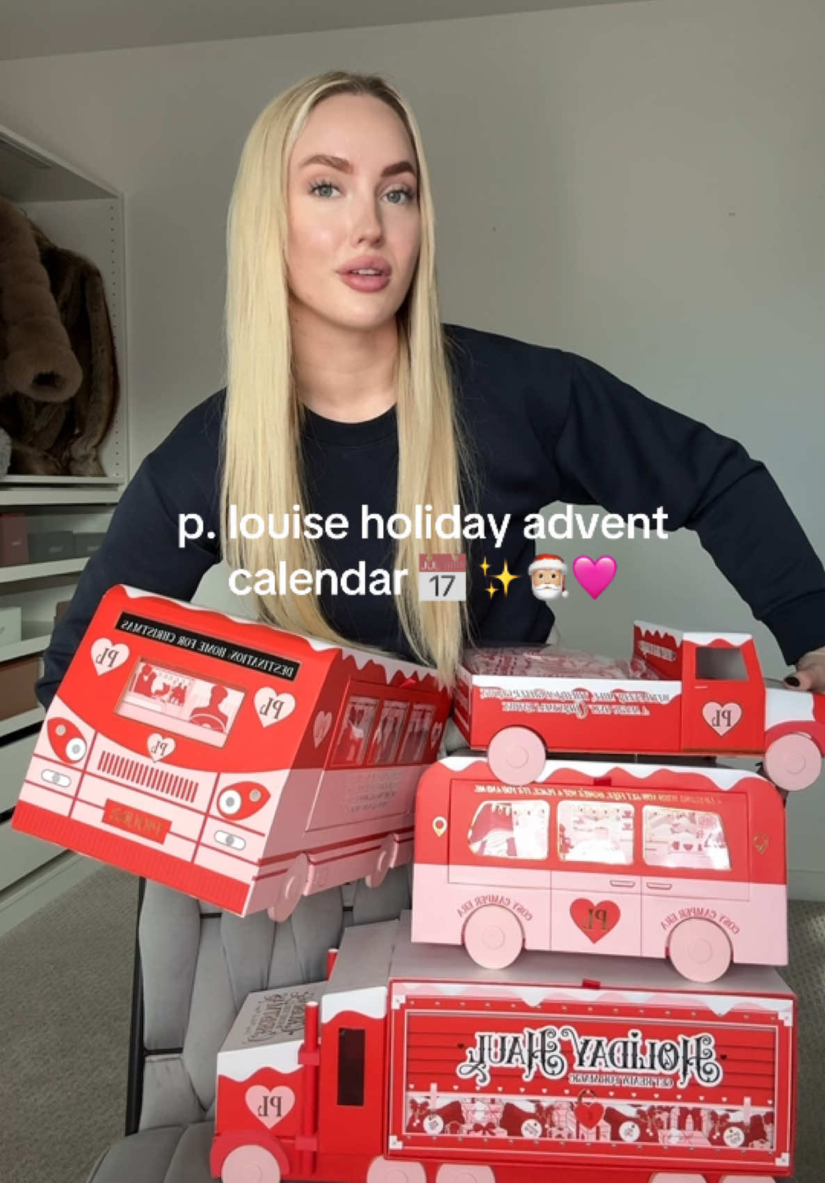 unboxing @PLOUISE holiday advent calendar for this year 🎅🏼✨🩷📆 #adventcalendar #christmasgiftideas 