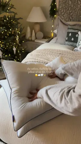 the dreamiest soft hotel pillow ever 🤍☁️ it’s fluffy, supportive AND water resistant and stain proof.. so no more yellowing and makeup stains!  #cozytok #hotelpillows #softbedding #tiktokshopcybermonday #tiktokshopcreatorpicks  best hotel pillow, cozy bedroom, fluffy hotel pillow review, luxury hotel pillow, bedding must have