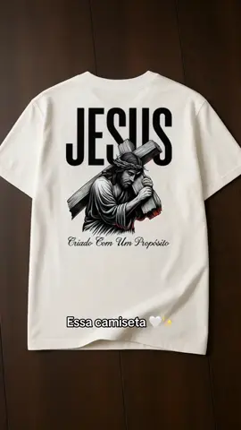Camiseta Cristã , Criado com um propósito ✨🤍 Jesus 🤍 #TikTokShopBlackFriday #fe #jesus 