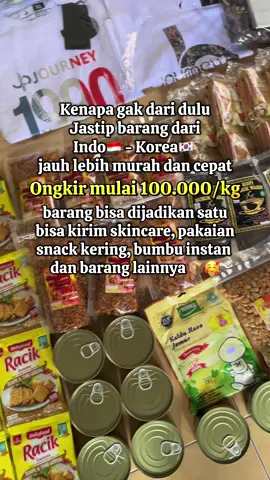 Jastip murah dan hemat Indonesia 🇮🇩 - Korea Selatan 🇰🇷  Ongkir start from 100.000/kg Free Packing 🥰 #tulungagung24jam #ekspedisiluarnegeri #choirexpresstulungagung #tkikorea🇰🇷🇮🇩 #pmikorea🇮🇩♡🇰🇷 