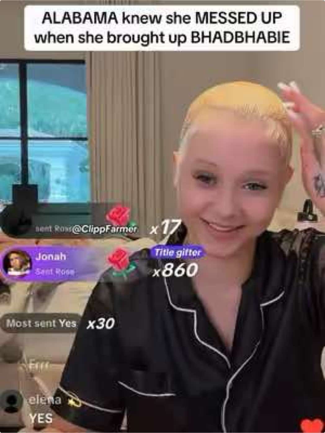 Alabama brings up the diss track  bhadbhabie made about her👀#alabamabarker #bhadbhabie #viral #fyp 