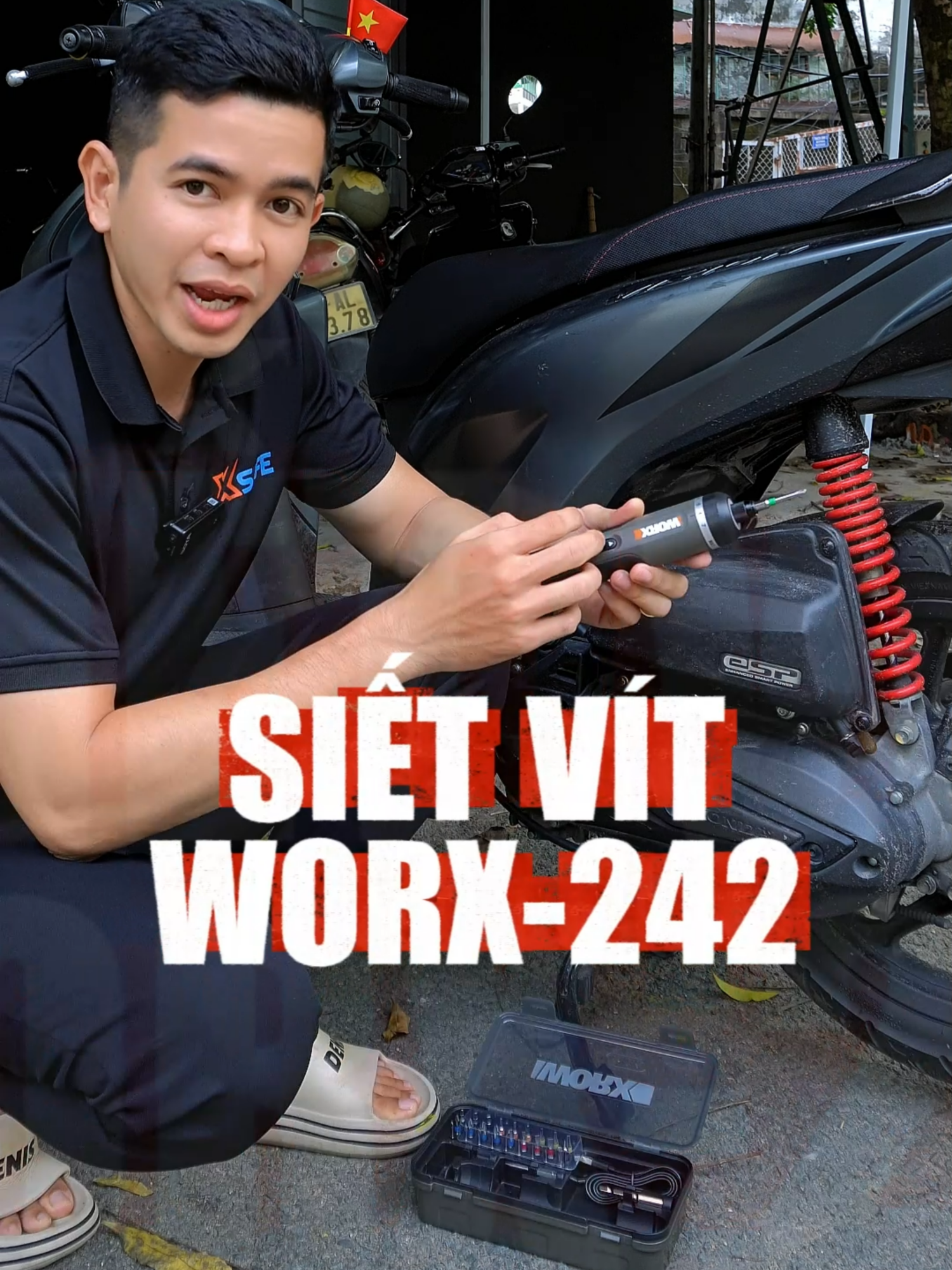 Thử thách tháo lọc gió bằng Worx WX242 đơn giản hơn bao giờ hết 💪 #XSafe #Worx #WX242 #Tools #DIY